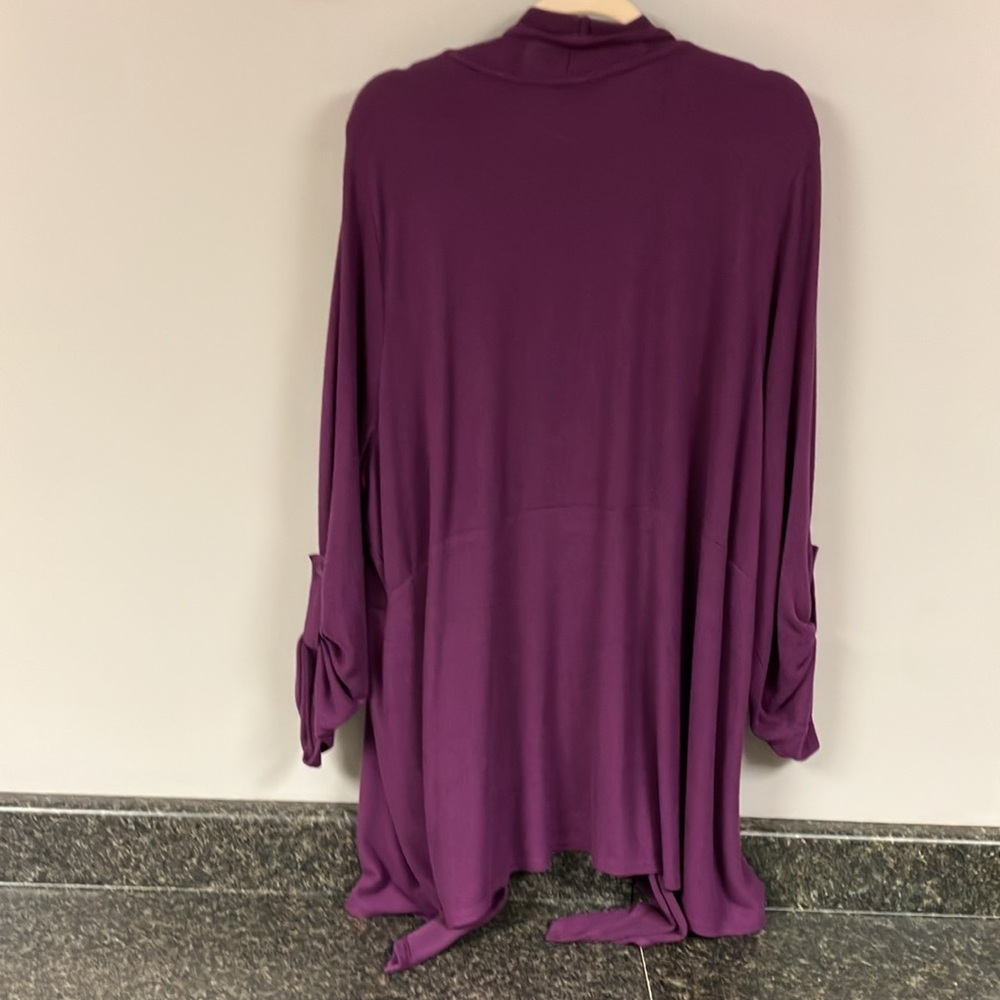 3/$15❤️ heart & crush purple soft long open cardigan sweater 3x - Picture 4 of 8
